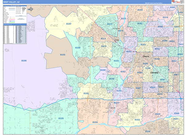 West Valley Metro Area Wall Map